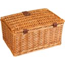 Ver imagem 2 de Kit 24 Cesta Picnic para 4 Pessoas Home&co com Bolsa Termica Fibra Natura 19x28x38cm