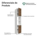 Ver imagem 3 de Paneleiro 40 Cm 2 Portas e 2 Nichos Branco/rustic Stella Madesa