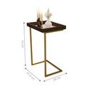 Ver imagem 2 de Mesa de Apoio Reggio Canela Pe Dourado