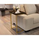 Ver imagem 4 de Mesa de Apoio Reggio Canela Pe Dourado