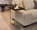 Ver imagem 4 de Mesa de Apoio Reggio Canela Pe Dourado