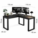 Ver imagem 3 de Escrivaninha em L de Canto Industrial 115cm Berlim Preto