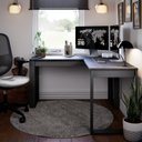 Ver imagem 4 de Escrivaninha em L de Canto Industrial 115cm Berlim Preto