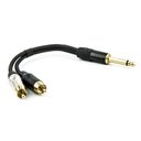 Ver imagem 1 de Cabo P10 para 2 Rca Profissional Estereo - 20 Cm
