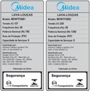 Ver imagem 4 de Lava Louças 8 Serviços Cinza Touch Plus Midea Mdwtf08s2 220v