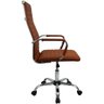 Kit 3 Cadeiras Eames Esteirinha Presidente Escritório Alta Marrom - 2