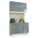 Ver imagem 4 de Armário de Cozinha Compacta 120 x 60 cm Branco/Cinza Lux Madesa 02