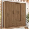 Guarda Roupa Casal Nápoles 8.4 8 Portas 4 Gavetas Jatobá - Santos Andirá - 2