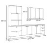 Cozinha Modulada Completa 271cm 5 Peças 9 Portas 100% MDF Americana Branco HP - Henn - 4