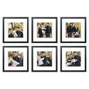 Ver imagem 1 de Kit Quadro Porta Retrato 32X32 - Foto 20X20 - Paspatur Branco:Moldura Preta/Kit com 6 Unidades