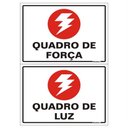 Ver imagem 1 de 2 Placas de Poliestireno Auto-adesiva 20x10 Quadro de Força / Quadro de Luz - 250 Ax - Sinalize Plac