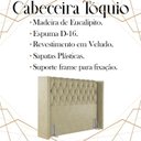 Ver imagem 3 de Cabeceira Queen 158 cm Toquio Veludo Bege Soon