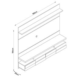 Painel Home Suspenso Lana 1.8 Cinamomo/off White para Tv até 60” - Madetec - 5