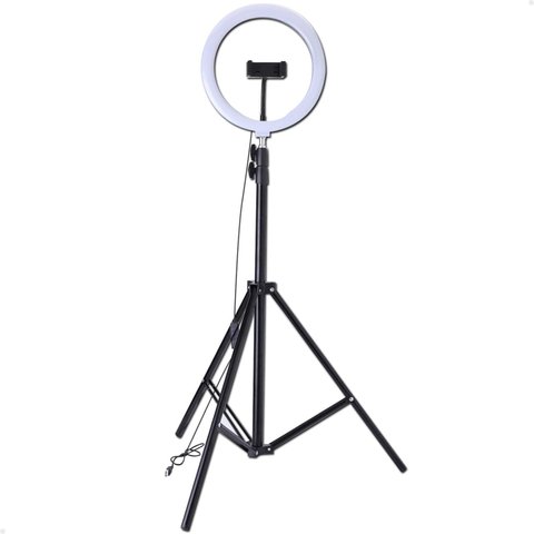 Iluminador Ring Light Lorben Aro de Led 26cm com Tripé Selfie Blogueiro Maquiagem