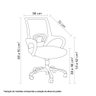 Cadeira de Escritório Diretor Tela Mesh Base Cromada Santiago - 5