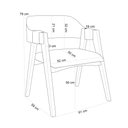 Ver mais imagens de Mesa de Jantar Redonda Cora 120cm Off White M04 com 04 Cadeiras Living Suran Suede Azul Marinho - Ly