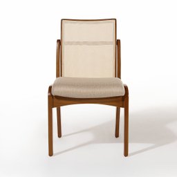 Kit 2 Cadeiras para Mesa de Jantar Lisboa com Encosto em Tela Madeira Maciça Linho Bege M58 Rmi - 7