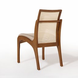 Kit 2 Cadeiras para Mesa de Jantar Lisboa com Encosto em Tela Madeira Maciça Linho Bege M58 Rmi - 3