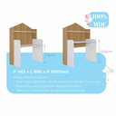 Ver imagem 4 de Mesa Infantil Casinha com Regulagem de Altura e Banco Branco/nature - Permobili