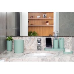 Porta Escova de Dentes com Tampa Coza Serene Verde Jade - 2