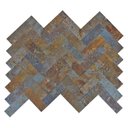 Ver imagem 5 de Revestimento Pedra Natural Tijolinho Piato 7x22cm Mattone Cinza/Ferrugem