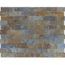Ver imagem 1 de Revestimento Pedra Natural Tijolinho Piato 7x22cm Mattone Cinza/Ferrugem