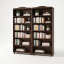 Ver imagem 2 de Kit 2 Estantes de Livros 85x190cm Rústica 100% Madeira Maciça Escritório e Sala Rubi
