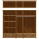 Ver imagem 5 de Guarda Roupa Casal 221cm 10 Portas 3 Gavetas Lázio Freijó F07 - Mpozenato