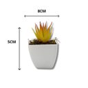 Ver imagem 2 de Suculenta Artificial Mini Vaso de Plástico Branco
