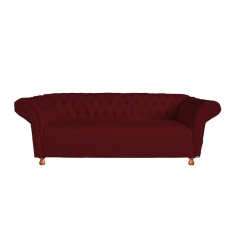 Sofá Chesterfield Conde 2,30m - Suede Bordo / Recepção, Moveis, Sala, Decoraçã