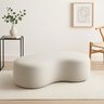 Puff Feijão Curvo Bouclé Orgânico Multiuso Minimalista - 3