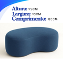 Ver imagem 7 de Puff Feijão Curvo Bouclé Orgânico Multiuso Minimalista