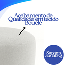 Ver imagem 4 de Puff Feijão Curvo Bouclé Orgânico Multiuso Minimalista