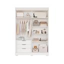 Ver imagem 3 de Guarda-Roupa Casal Zoe 4 Portas de Abrir 2 Gavetas com Pés 100 MDF Pm Home