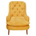 Ver imagem 2 de Poltrona Decorativa Lille Suede Mostarda - Dominic Decor