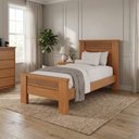 Ver imagem 1 de Cama de Solteiro em MDF Paolo com Cabeceira Frisada Rubi