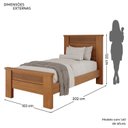 Ver imagem 4 de Cama de Solteiro em MDF Paolo com Cabeceira Frisada Rubi