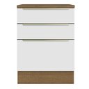Ver imagem 6 de Balcão 60 cm 3 Gavetas Rustic/Branco Veludo Lux Madesa