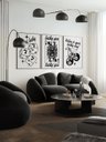 Ver imagem 1 de Kit 3 Quadros Decorativos Lucky You 777 Preto Moderno - Moldura Preta
