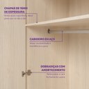 Ver imagem 7 de Guarda-Roupa 4 Portas com Nichos Curió Casatema MadeiraOriginals Marrom/Verde