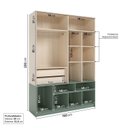 Ver imagem 3 de Guarda-roupa 4 Portas com Nichos Curió Casatema MadeiraOriginals