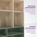 Ver imagem 6 de Guarda-Roupa 4 Portas com Nichos Curió Casatema MadeiraOriginals Marrom/Verde