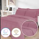 Ver imagem 2 de Jogo de Cama Soft Conforto Casal Queen 5 Peças Rosê Casa Dona