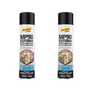 Kit Com 2 Espuma Expansiva de Poliuretano 500ml Mundial Prime
