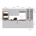 Ver imagem 4 de Armário de Cozinha Modulada Completa Fidelitá Nara 100% MDF 6 Peças 350cm 18 Portas 2 Gavetas com