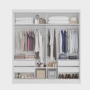 Ver imagem 2 de Guarda-roupa Solteiro Portas de Correr 4 Gavetas - Viena-branco - Bianchi Móveis