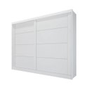 Ver imagem 1 de Guarda-roupa Solteiro Portas de Correr 4 Gavetas - Viena-branco - Bianchi Móveis