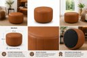 Ver imagem 2 de Puff Decorativo Redondo Rivera