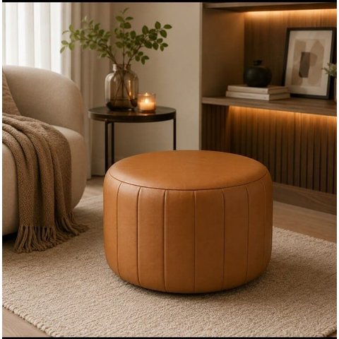Puff Decorativo Redondo Rivera