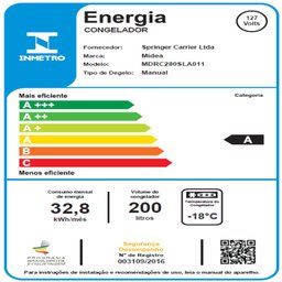 Freezer Horizontal 3 em 1 Branco 200l Midea Mdrc280sla011 - 127v - 8